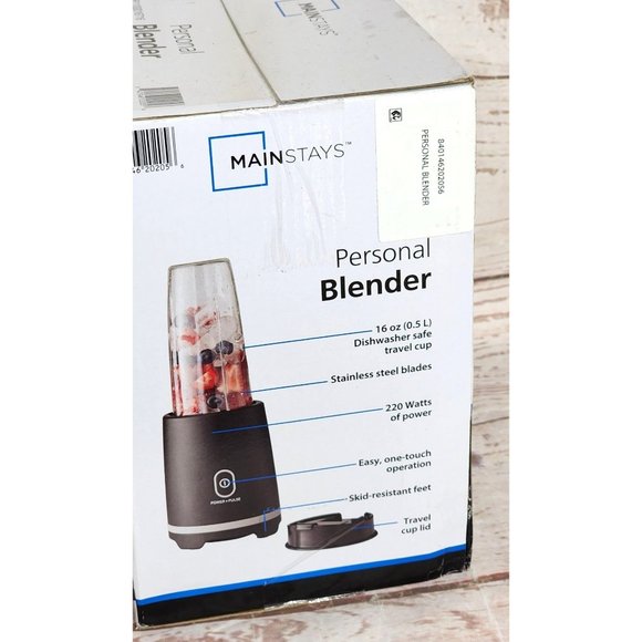 Mainstay 16oz Stainless Steel Personal Blender | Easy One-Touch Operation - Picture 2 of 9
